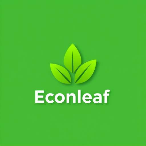 EcoBloom Logo - A stylized leaf representing an environmentally conscious company.