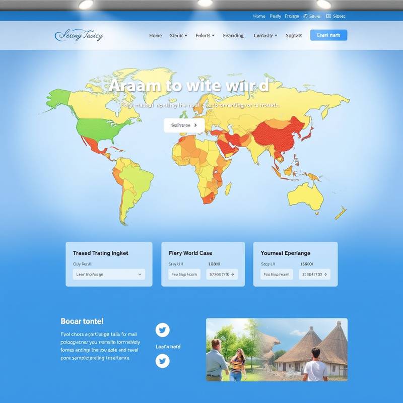 Global Travel Agency Website - A dynamic travel agency website with interactive maps and booking functionality, catering to international travelers.