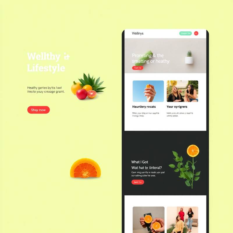Healthy Living Blog - A vibrant and informative health and wellness blog with user-friendly navigation and engaging content.
