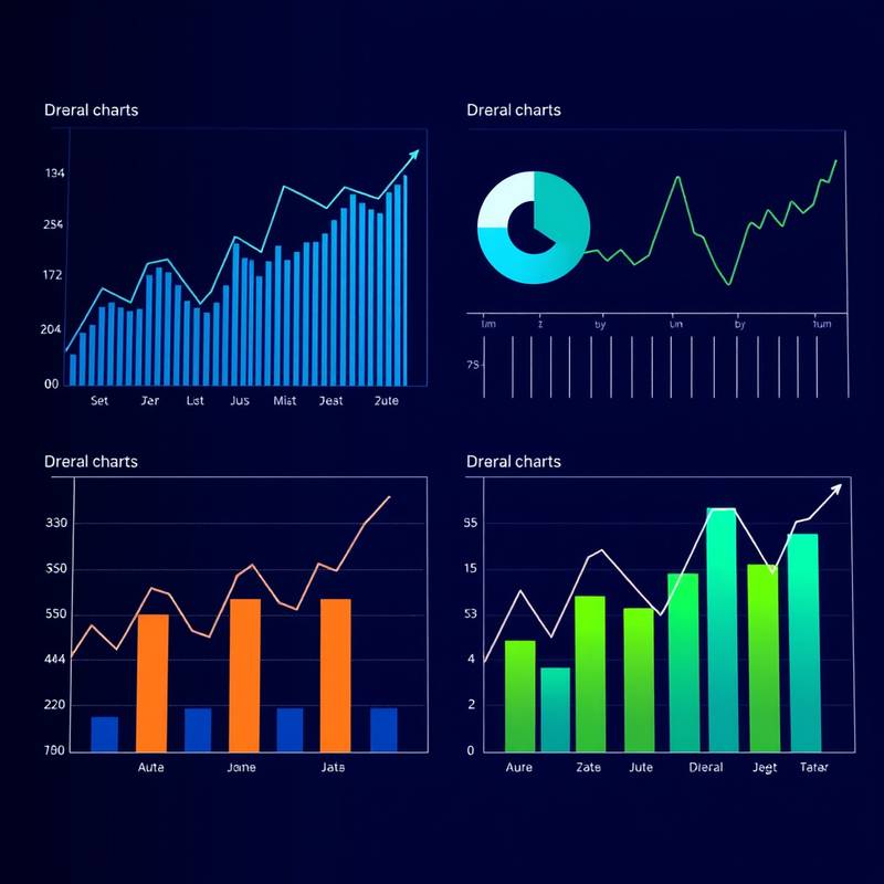 Illustrative image of digital marketing charts and graphs