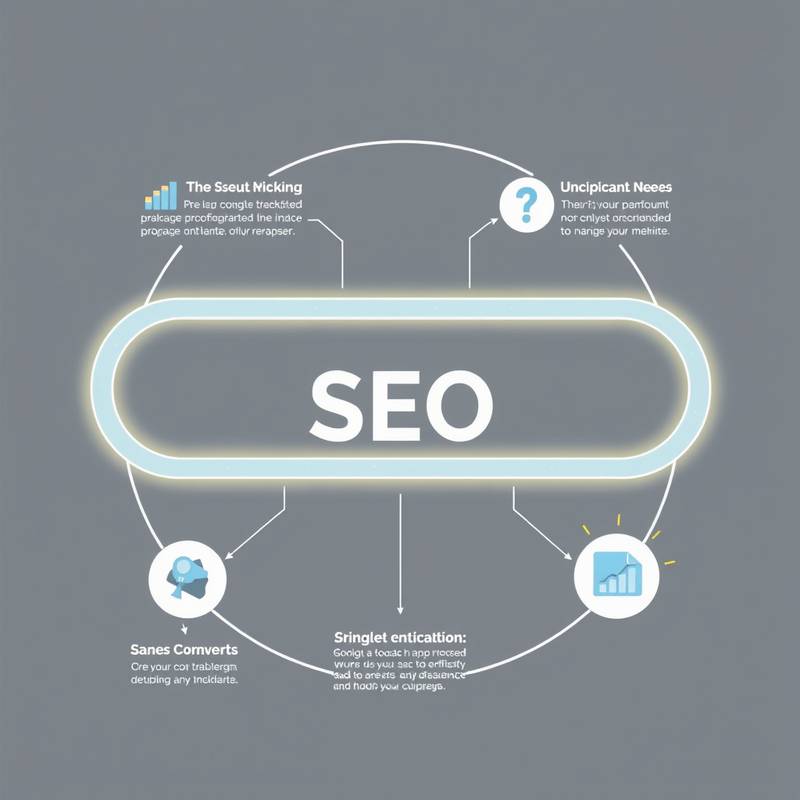 Illustrative image showing search engine optimization process