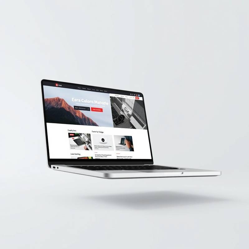 Image of a modern website design on a laptop screen