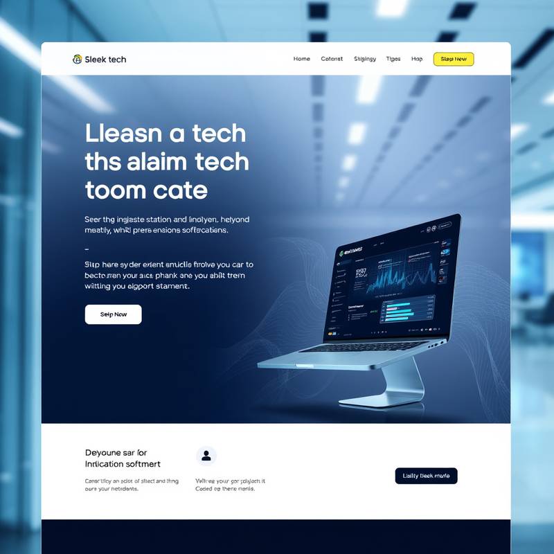 TechSolutions Landing Page - A sleek landing page design for a technology company, highlighting their innovative software solutions.